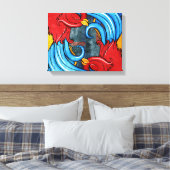 タトゥーの鳥 キャンバスプリント (インサイチュ (寝室))