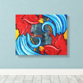 タトゥーの鳥 キャンバスプリント (インサイチュ (ウッドフロア))