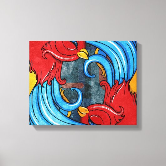 タトゥーの鳥 キャンバスプリント (正面)