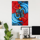 タトゥーの鳥 ポスター (ホームオフィス)