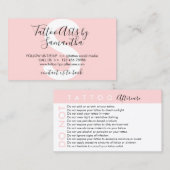 タトゥーはアフターケアアドバイスを避けない 名刺 (正面/裏面)