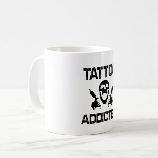 タトゥーはライフTシャツのコーヒーマグ コーヒーマグカップ (正面左)