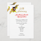 タトゥーをテーマにした50周年結婚記念日 招待状 (正面/裏面)