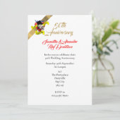 タトゥーをテーマにした50周年記念結婚式 招待状 (スタンド正面)