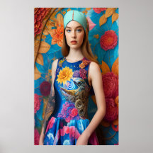 タトゥーを入れたゴージャスな女性