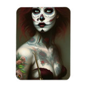 タトゥーを入れた死んだ女性の日 マグネット (縦)