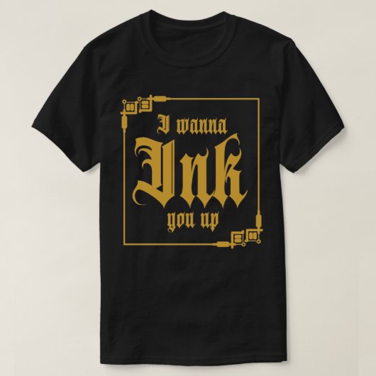 タトゥーを入れて墨を塗りたい Tシャツ (デザイン正面)