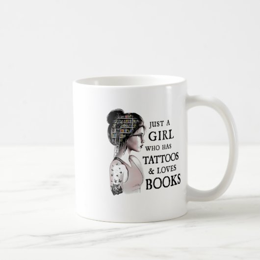 タトゥーを持ち、本を愛している女の子だけ_1 コーヒーマグカップ (右)