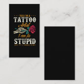 タトゥーアおもしろいーティスト皮肉引用文 名刺 (正面/裏面)