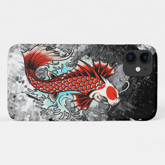 タトゥーアジアのコイフィッシュポン中国のド日本のウォーター Case-Mate iPhoneケース (裏面(横))