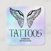タトゥーアフターケアの手順 スクエア名刺 (正面)