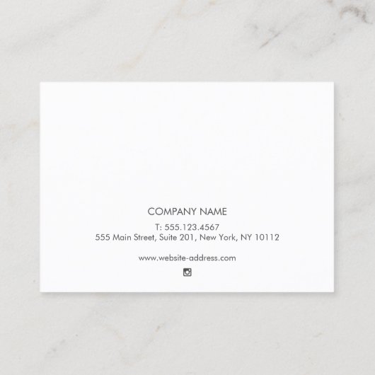 タトゥーアフターケア指示銀勾配 名刺 (裏面)