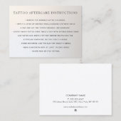 タトゥーアフターケア指示銀勾配 名刺 (正面/裏面)