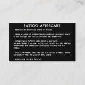 タトゥーアフターケア説明書チョーク 名刺 (裏面)