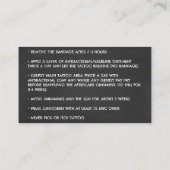 タトゥーアフターケア説明書チョーク 名刺 (裏面)