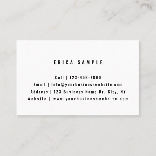 タトゥーアモダンーティストミニマルタイポグラフィモノグラム 名刺 (裏面)