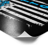 タトゥーアーティストのいるアメリカ国旗 フォトプリント            (角)