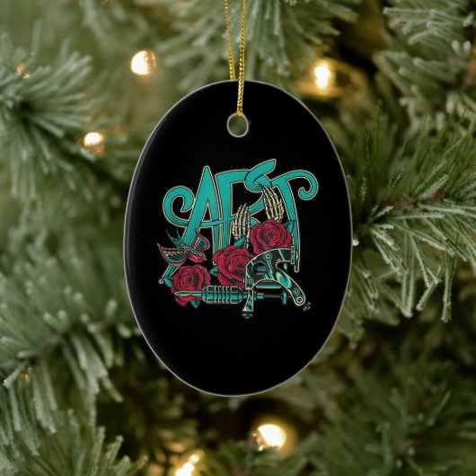 タトゥーアーティストのタトゥーはアートカラーグラフィック セラミックオーナメント (ツリー)