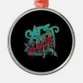 タトゥーアーティストのタトゥーはアートカラーグラフィック メタルオーナメント (正面)