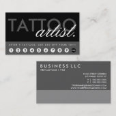 タトゥーアーティストの報酬プログラム ロイヤリティカード (正面/裏面)