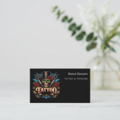 タトゥーアーティストのQRコード 名刺 (スタンド正面)
