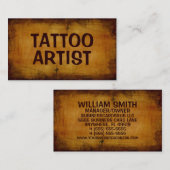 タトゥーアーティストアンティーク名刺 名刺 (正面/裏面)