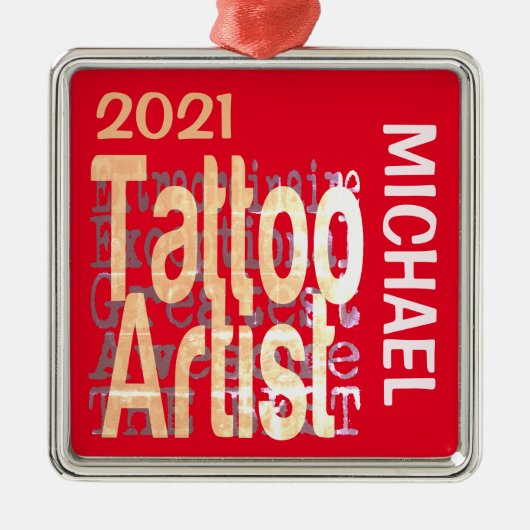 タトゥーアーティストエクストノーナレアカスタム メタルオーナメント (正面)