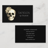 タトゥーアーティストゴシックスカルバラ 名刺 (正面/裏面)