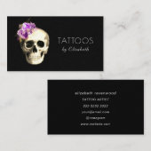 タトゥーアーティストゴシックスカルバラ 名刺 (正面/裏面)