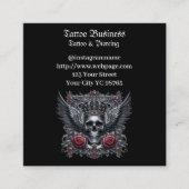 タトゥーアーティストサロンアポイントメント名刺 スクエア名刺 (正面)