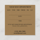 タトゥーアーティストサロンアポイントメント名刺 スクエア名刺 (裏面)