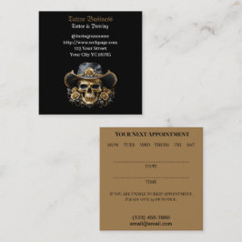 タトゥーアーティストサロンアポイントメント名刺 スクエア名刺