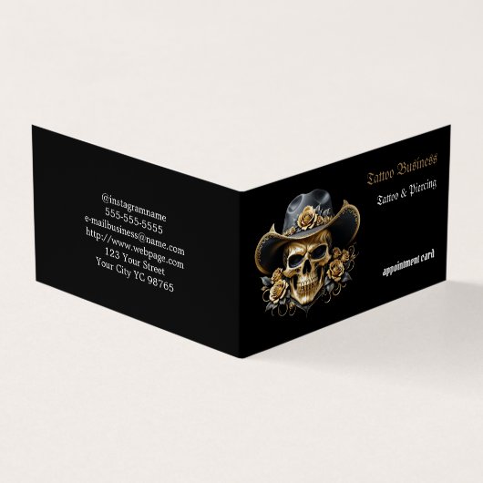 タトゥーアーティストサロンアポイントメント名刺 名刺 (外部)