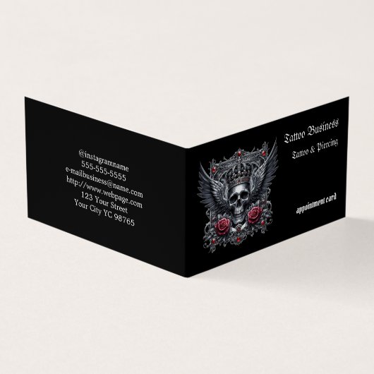 タトゥーアーティストサロンアポイントメント名刺 名刺 (外部)