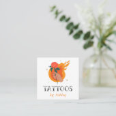 タトゥーアーティストサロンショップ芸術的クリエイティブフレーム スクエア名刺 (スタンド正面)