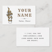 タトゥーアーティストサロンブラウンスネークモダントレンディー 名刺 (正面/裏面)