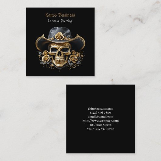 タトゥーアーティストサロン名刺 スクエア名刺 (正面/裏面)