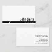 タトゥーアーティストシンプルブラックストライプ  名刺 (正面/裏面)