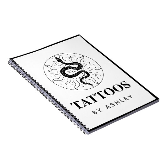 タトゥーアーティストスネークイラストレーション宇宙神秘主義者 ノートブック (右側)