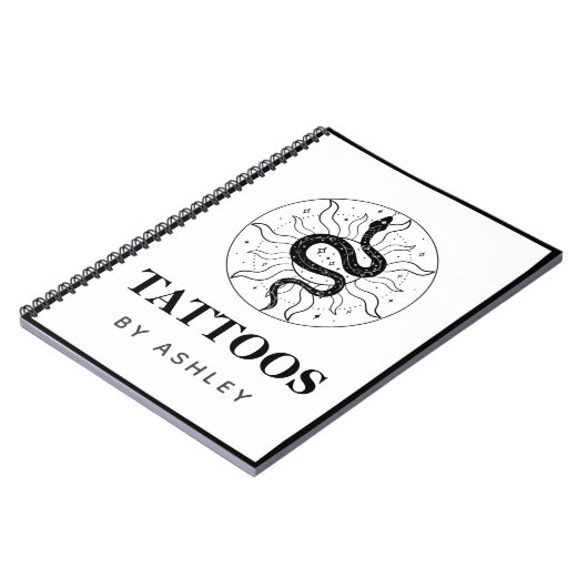 タトゥーアーティストスネークイラストレーション宇宙神秘主義者 ノートブック (左側)