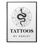 タトゥーアーティストスネークイラストレーション宇宙神秘主義者 ノートブック (正面)