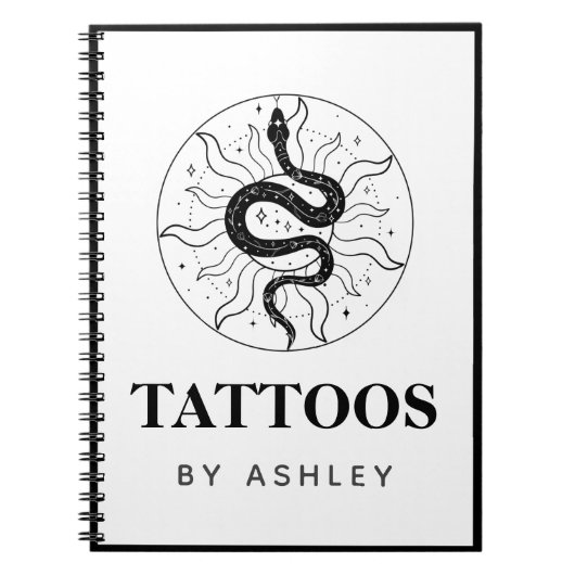 タトゥーアーティストスネークイラストレーション宇宙神秘主義者 ノートブック (正面)