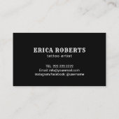 タトゥーアーティストタトゥーガン&バララックスレッドキルト 名刺 (裏面)