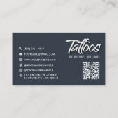 タトゥーアーティストフォトタイポグラフィ 名刺 (裏面)