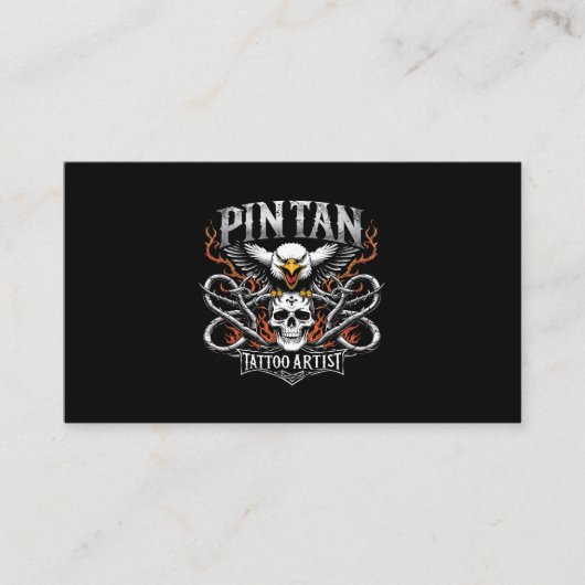 タトゥーアーティストプロフェッショナル体アートサロンショップ 名刺 (正面)