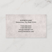 タトゥーアーティストヴィンテージ金ゴールドオリエンタルクラウドパターン 名刺 (裏面)