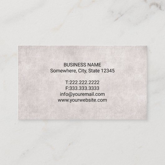 タトゥーアーティストヴィンテージ金ゴールドオリエンタルクラウドパターン 名刺 (裏面)