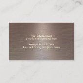 タトゥーアーティストヴィンテージ金ゴールドオリエンタルメタリック 名刺 (裏面)