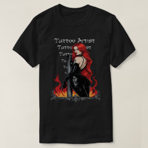 タトゥーアーティスト体アートタットショップパーラー服 Tシャツ
