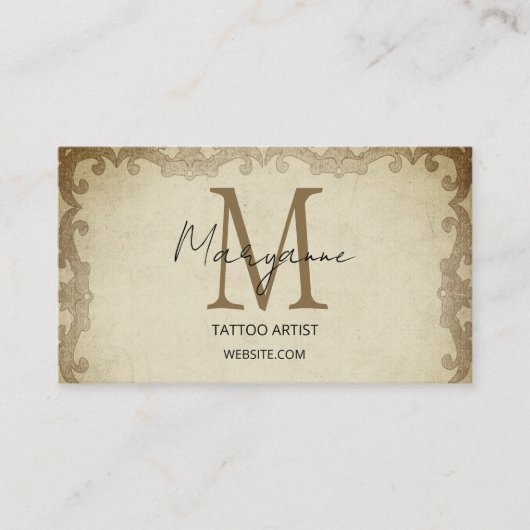 タトゥーアーティスト動揺してグランジ 名刺 (正面)